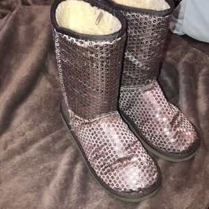 Sparkly silver boots